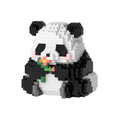 【单个装】国宝熊猫花花积木 趣味手工桌面摆件 趣味端午礼品