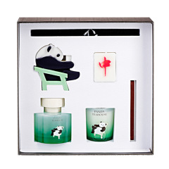 藏诗熊猫香薰蜡烛礼盒 手工麻将造型高级香氛 商务伴手礼