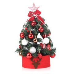 桌面圣诞树装饰套装    小圣诞树带灯节日装饰     圣诞活动物料