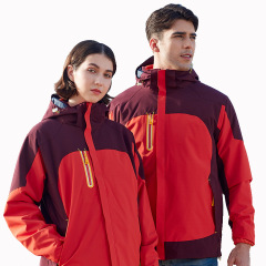 加绒加厚登山滑雪服 三合一户外冲锋衣 企业定制