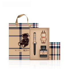 毕加索    泰迪熊系列英伦格钢笔礼盒    商务礼品定制