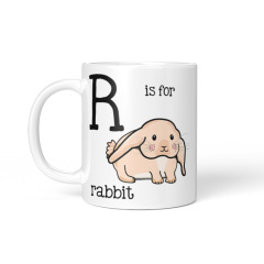 恶搞Rabbit陶瓷杯 兔子马克杯牛奶咖啡杯 活动小赠品