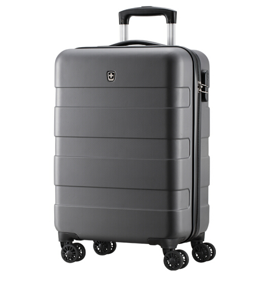 瑞动(swissmobility)纯abs旅行箱万向轮行李箱 旅行箱灰色20英寸 拉杆