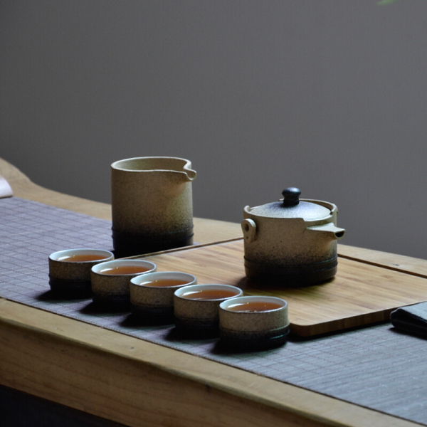 【墨宝】湖畔居 功夫茶具套装 返璞归真 一壶一海六杯组 茶具礼盒套装