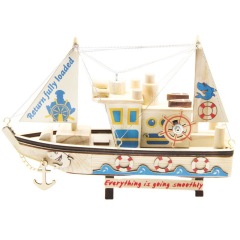 木制音乐帆船八音盒 航海系列鲨鱼船海盗船 木制模型工艺品