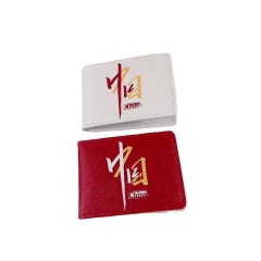 创意中国红简约风卡包 证件二合一保护套皮套 促销礼品