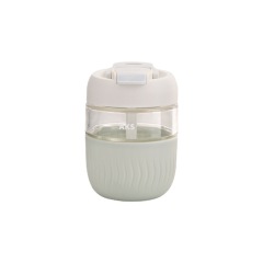AKS可爱玻璃吸管杯 380ml简约高颜值咖啡杯 员工福利