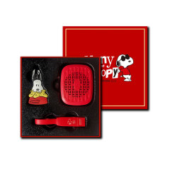 创意可爱Snoopy史努比礼盒三件套 AI蓝牙音箱+三合一数据线+立体玩偶挂件 公司活动礼品