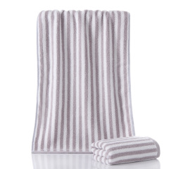 纯棉赛络纺日系毛巾 吸水长绒棉条纹毛巾 实用礼品