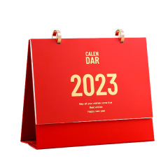 2023年纸架款简约桌面日历 创意记事本台历 新年日历定制