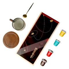 【咖啡物语】女神节咖啡礼盒套装 咖啡杯+杯垫/西点盘+咖啡勺+咖啡*4+永生花 三八女神节礼品