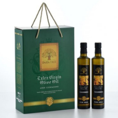 黄金树橄榄油双支礼盒 单瓶500ml特级橄榄油 送员工礼品