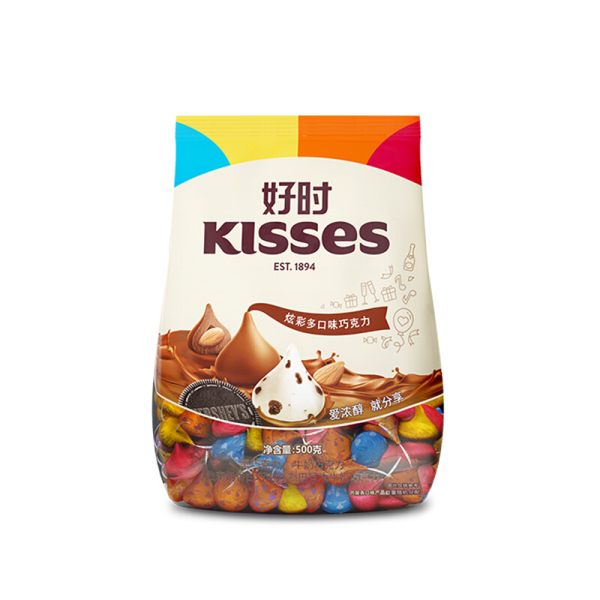 【京东伙伴计划—仅限积分兑换】好时之吻 kisses 炫彩 多口味巧克力
