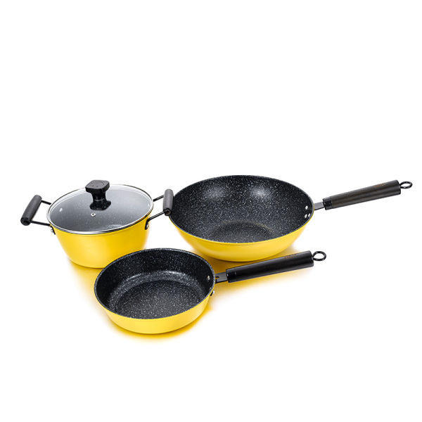 笑脸(smiley)青奢风锅具三件套 炒锅 煎锅 汤锅 活动奖品买什么好