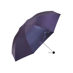 天堂伞 旅行者全遮光防紫外线伞 遮阳遮雨晴雨两用三折伞 宣传礼品