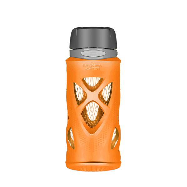 480ml款 酷乐运动硅胶玻璃水杯 外出便携防烫防摔水杯 夏天送什么