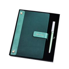 轻奢复古商务笔记本礼盒两件套   笔记本+签字笔    商务礼品送什么合适
